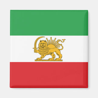 Iranflaggans lejon och sol Shah av Iran Flagga Mag Magnet