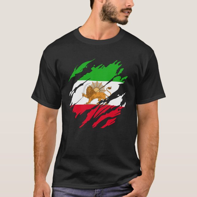 Iranian Persian Lion Iran T Shirt (Framsida)