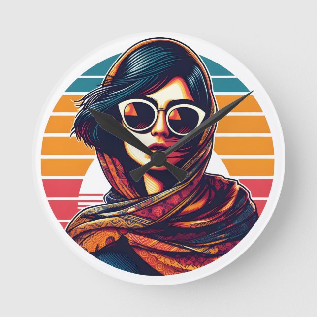 Iranian woman - Iran Rund Klocka (Framsida)