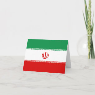 Irans flag kort