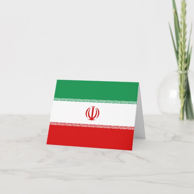 Irans flag kort (Framsida)