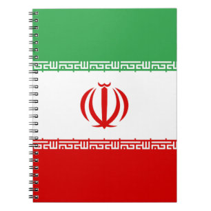 Irans flagga anteckningsbok med spiral
