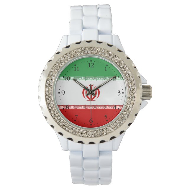 Irans flagga armbandsur (Framsida)
