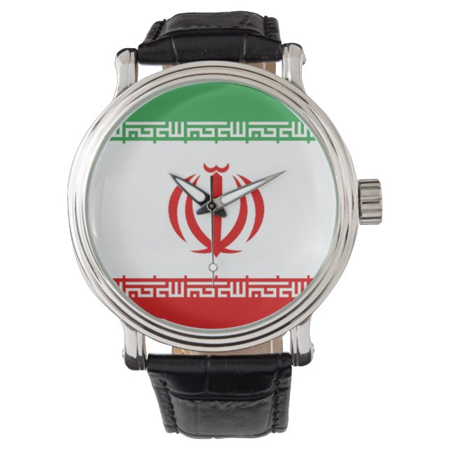 Irans flagga armbandsur (Framsida)