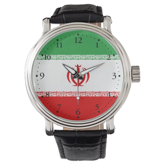 Irans flagga armbandsur (Framsida)