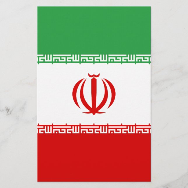 Irans flagga brevpapper (Framsida)