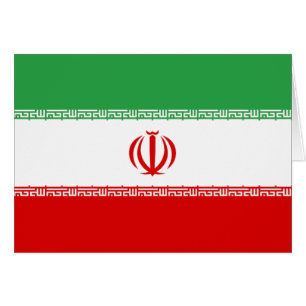 Irans flagga hälsningskort