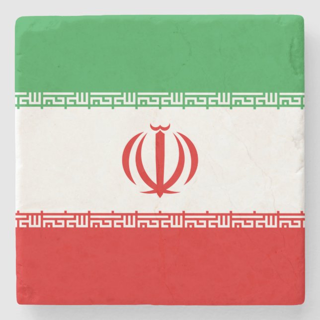 Irans flagga (Iran) (Persiska) Stenunderlägg (Framsidan)