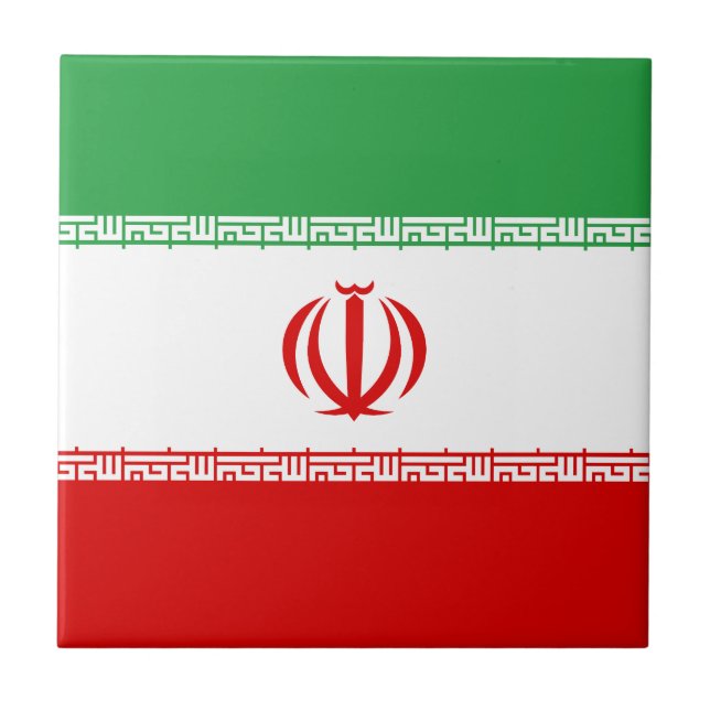 Irans flagga kakelplatta (Framsidan)