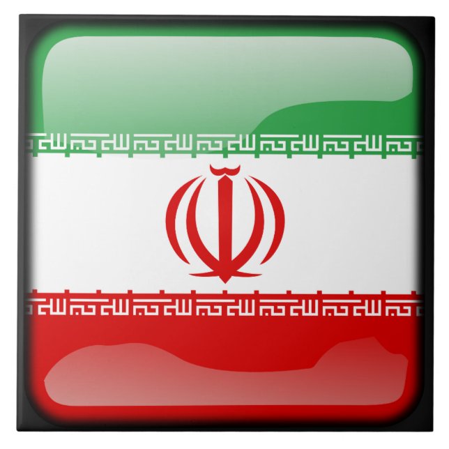 Irans flagga kakelplatta (Framsidan)