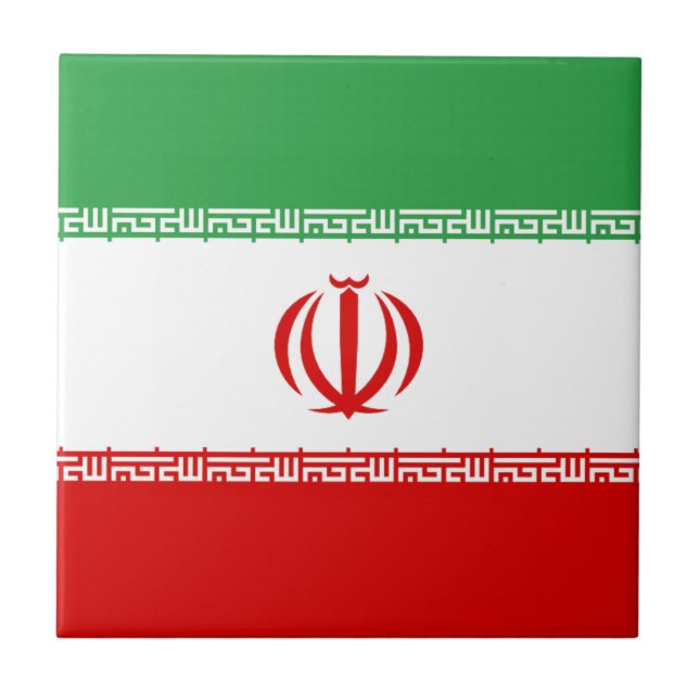 Irans flagga kakelplatta (Framsidan)