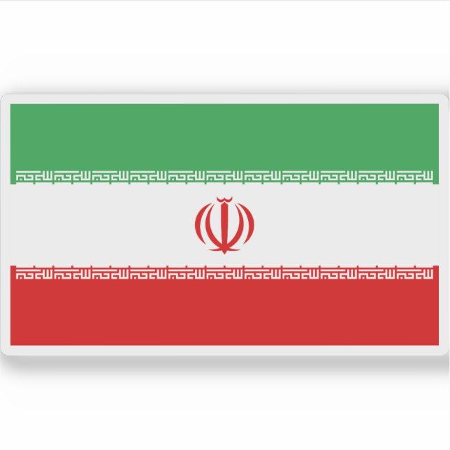 Irans flagga klistermärken (Framsida)