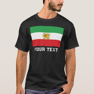 Irans flagga Lejon Och Sol Shah Av Iran Flagga T Shirt