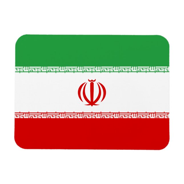 Irans flagga magnet (Horisontell)