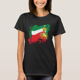 Irans flagga med Pahlavi-krona shir va khorshyid T Shirt