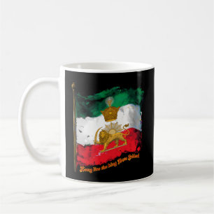 Irans Flagga med Pahlavi Krona Sol och Lejona Kaffemugg