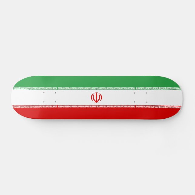 Irans flagga mini skateboard bräda 18,5 cm (Horz)