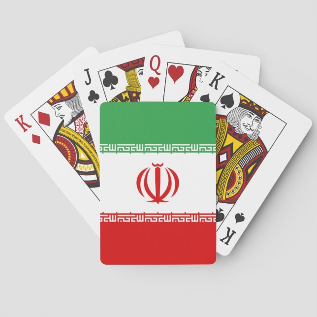 Irans flagga spelkort (Baksidan)