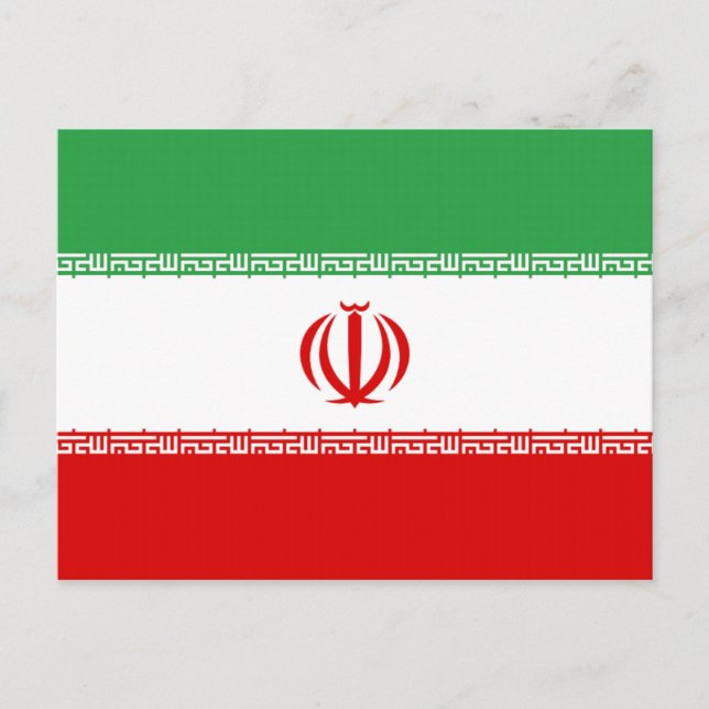 Irans flagga vykort (Framsida)