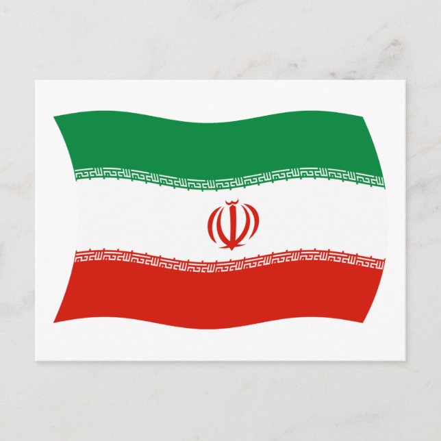 Irans flagga vykort (Framsida)