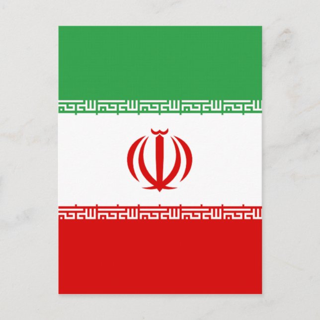 Irans flagga vykort (Framsida)