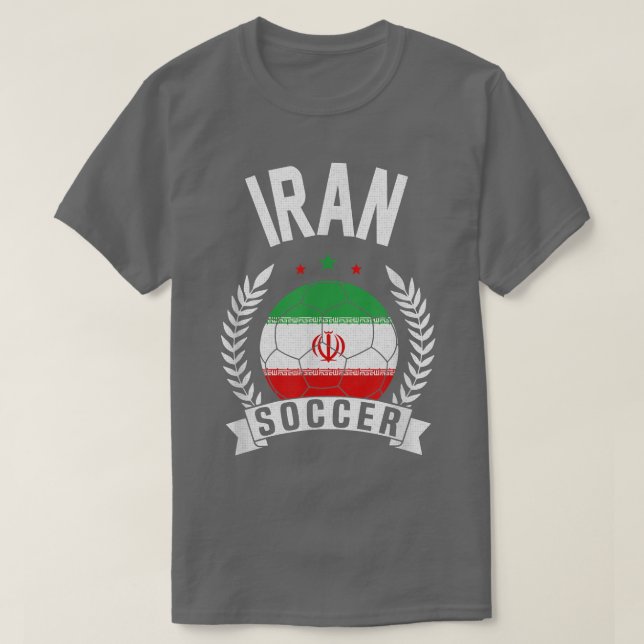 Irans fotbollssupportteam Jersey Iranian Flagga T Shirt (Design framsida)