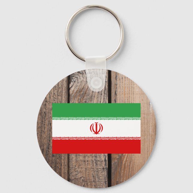Irans nationella Flagga Nyckelring (Framsida)