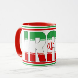 Irans nationella Flagga Patriotic Coffee Mugg