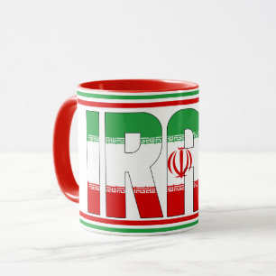 Irans nationella Flagga Patriotic Coffee Mugg