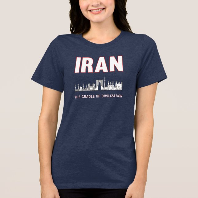 Irans Pride Iranska persiasvaggan för civilisation T Shirt (Framsida)