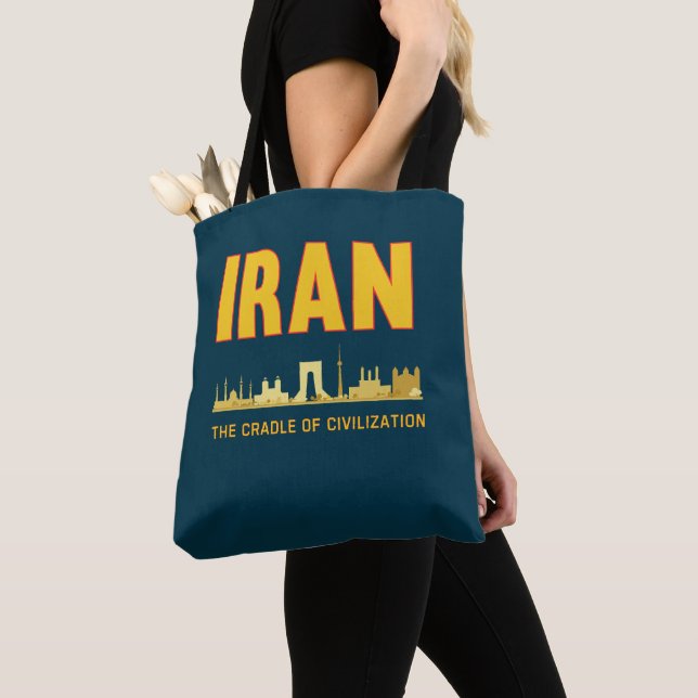 Irans Pride Iranska persiasvaggan för civilisation Tygkasse (Närbild)
