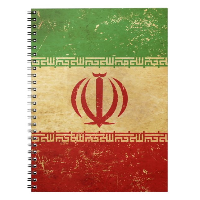 Irans Vintage Design Notebook Anteckningsbok (Framsidan)
