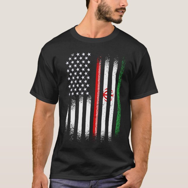 Iransk amerikansk kulturarvsmånad Iran Patriot Gro T Shirt (Framsida)