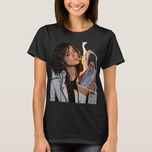 Iransk Frihetskvinna - Dam-T-shirt T Shirt (Framsida)