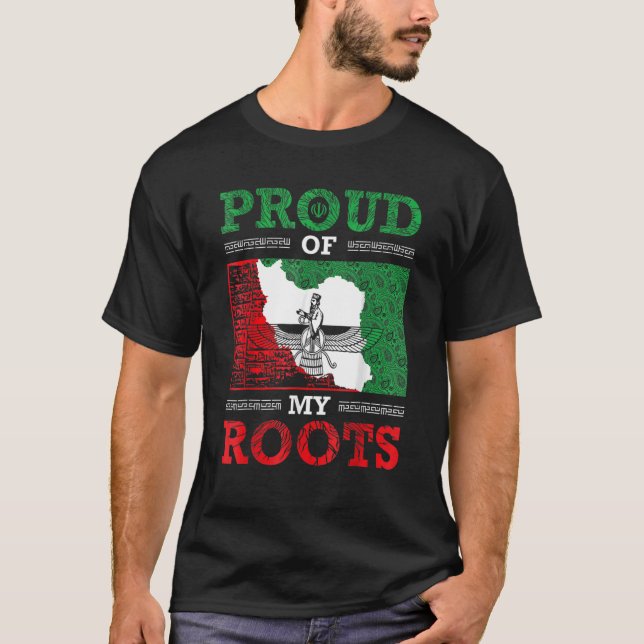 Iransk iransk persisk iransk Flagga Iran Roots Far T Shirt (Framsida)