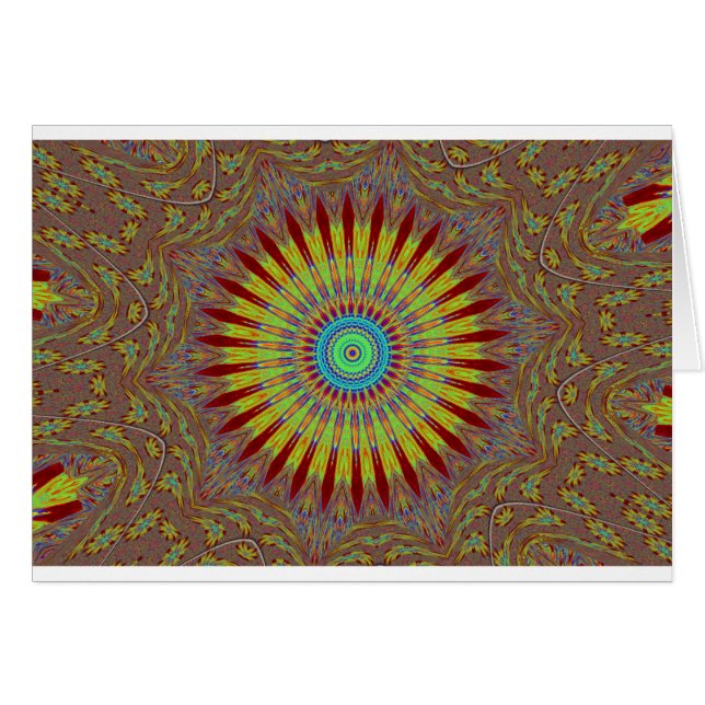 Iransk matart Afrikansk etnisk stamstammar mönster Hälsningskort (Framsidan Horizontal)