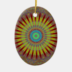 Iransk matart Afrikansk etnisk stamstammar mönster Julgransprydnad Keramik