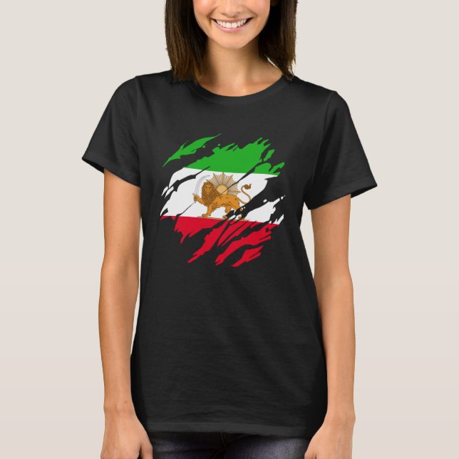 Iransk Persisk Lejon Iran T Shirt (Framsida)