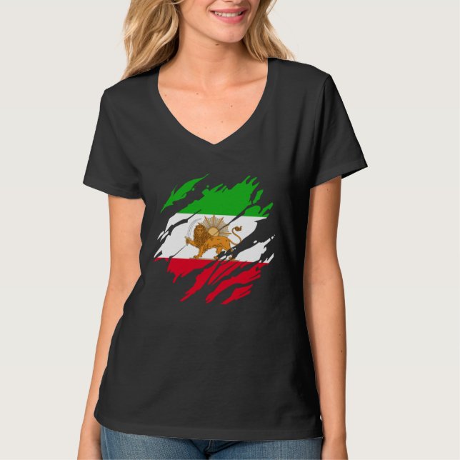 Iransk Persisk Lejon Iran T Shirt (Framsida)