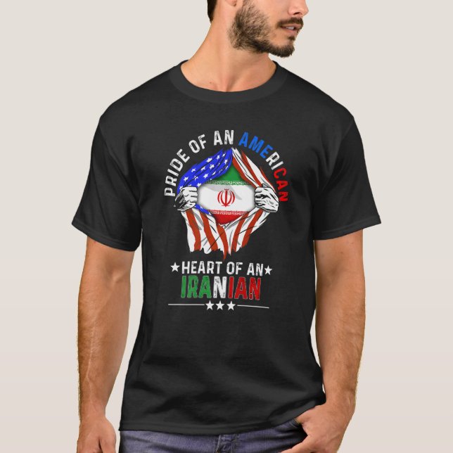 Iranska amerikanska Pridet Foreign Land Ira T Shirt (Framsida)