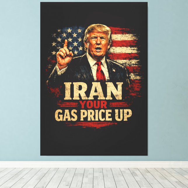 Iranska din gaspris upp canvastryck (Insitu (trägolv))