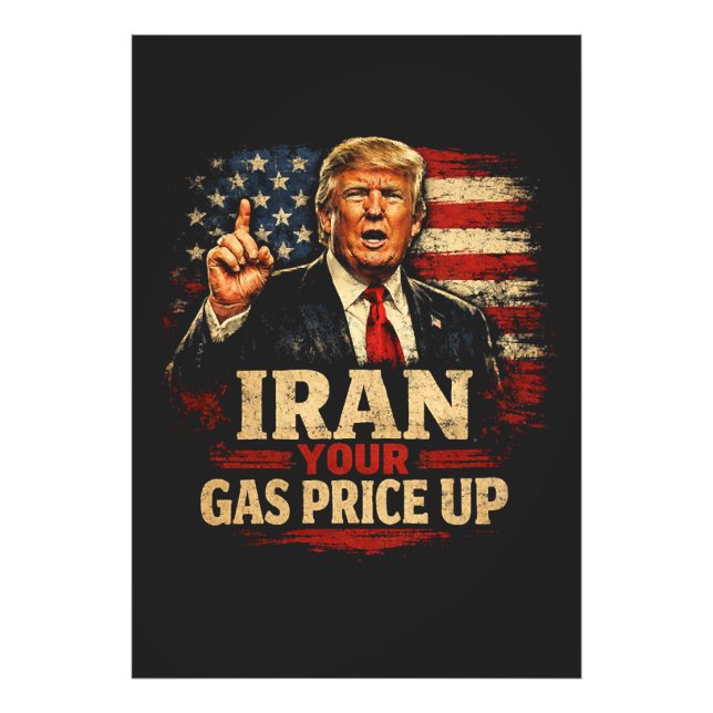 Iranska din gaspris upp fototryck (Framsidan)