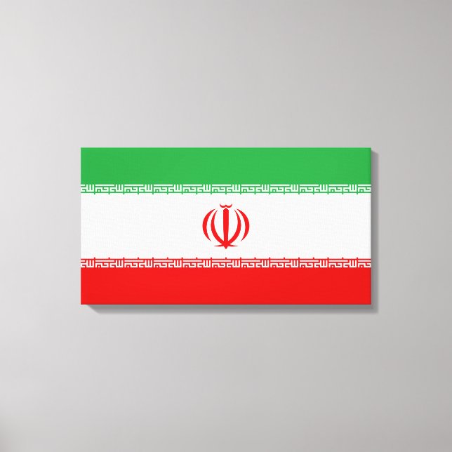 Iranska Flagga (Iran) (persiska) Canvastryck (Framsida)