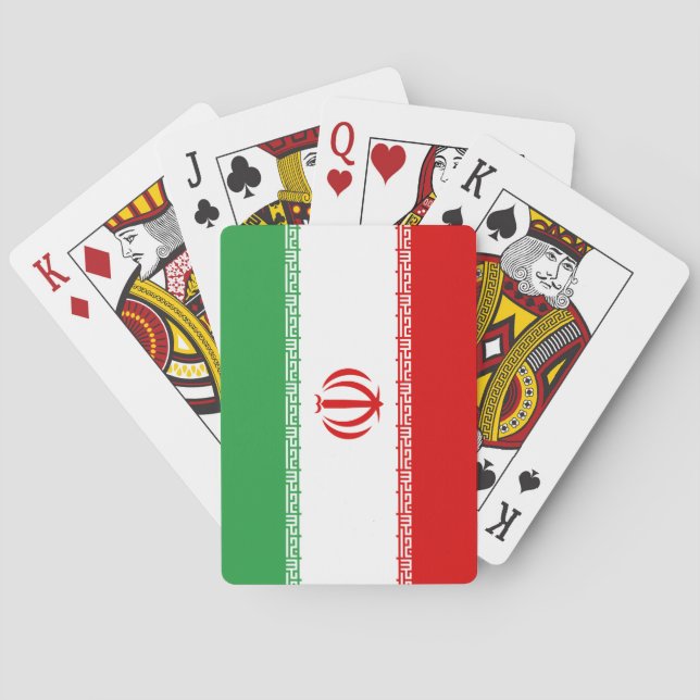 Iranska Flagga (Iran) (persiska) Casinokort (Baksidan)