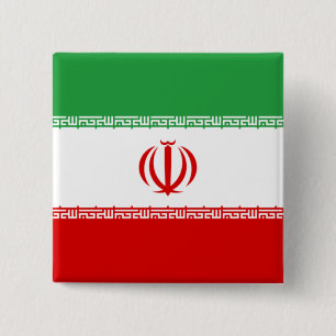Iranska Flagga (Iran) (persiska) Knapp