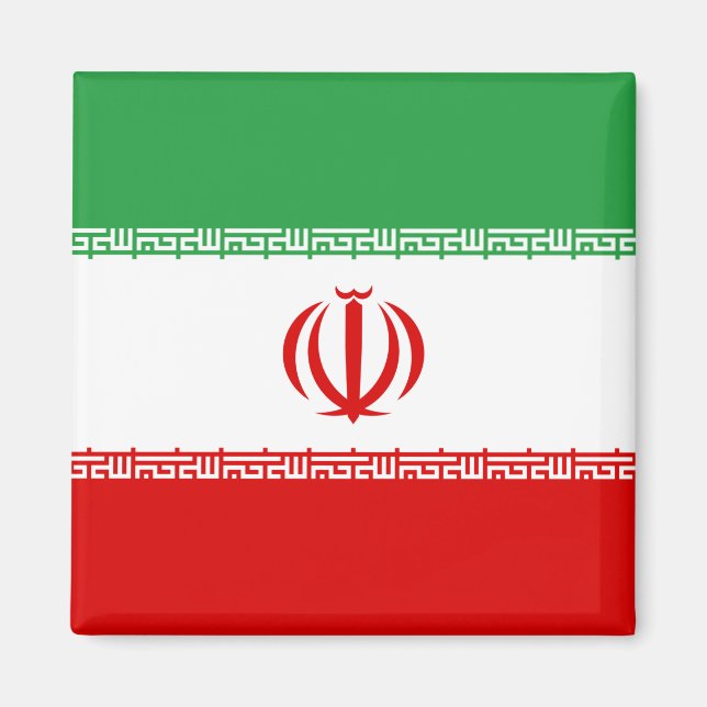 Iranska Flagga (Iran) (persiska) Magnet (Framsidan)