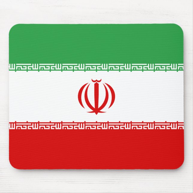 Iranska Flagga (Iran) (persiska) Musmatta (Framsidan)