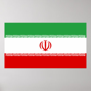 Iranska Flagga (Iran) (persiska) Poster