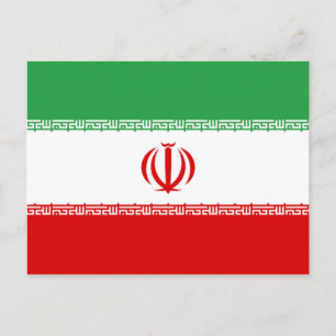 Iranska Flagga (Iran) (persiska) Vykort