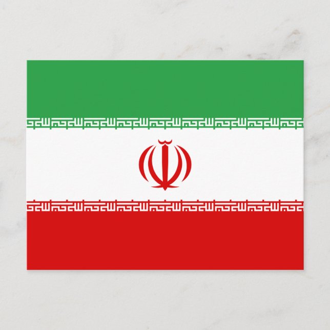 Iranska Flagga (Iran) (persiska) Vykort (Framsida)
